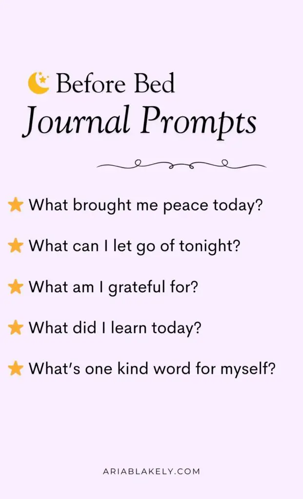 50 Night Journal Prompts for Bedtime