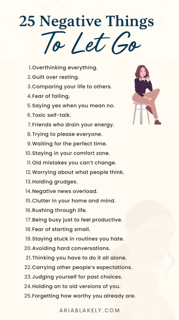 Negative Things To Let Go For A Happier Life