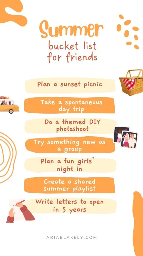 Summer bucket list ideas for friends