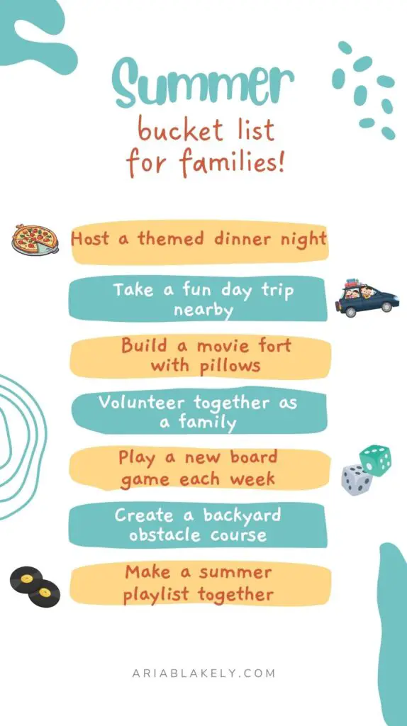 Summer bucket list ideas for families