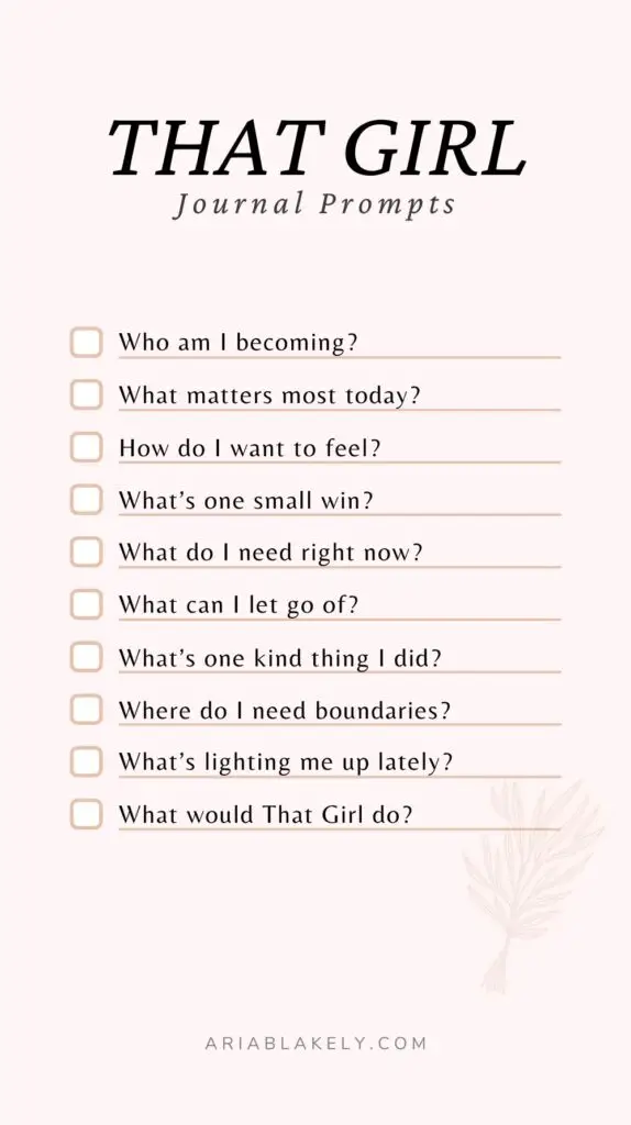 That Girl Journal Prompts