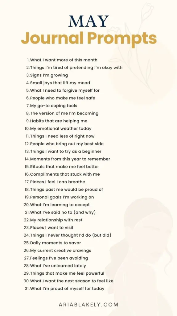 may journal prompts 2025