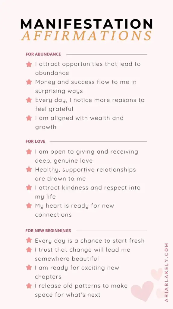 Manifestation Affirmations