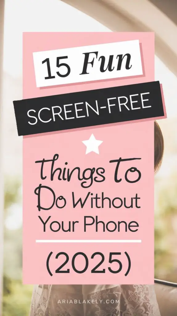 screen-free activities for adul
